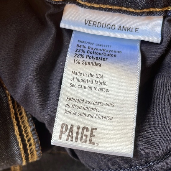 Women’s Paige Verdugo Ankle jeans size 31 Colour differs from stock photo. - Picture 9 of 10